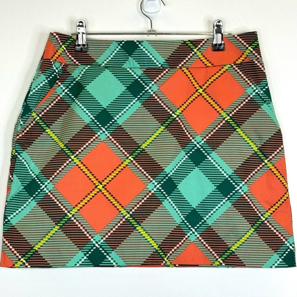 Loudmouth Golf Ladies Skirt Skort Size 6 Plaid Multi-Color Stretch